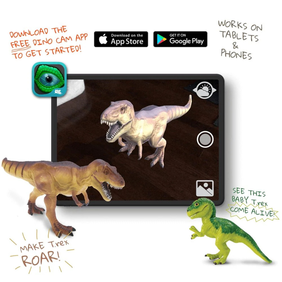 Tyrannosaure Rex avec réalité augmentée - Figurine Safari Ltd Dino Dana 100934