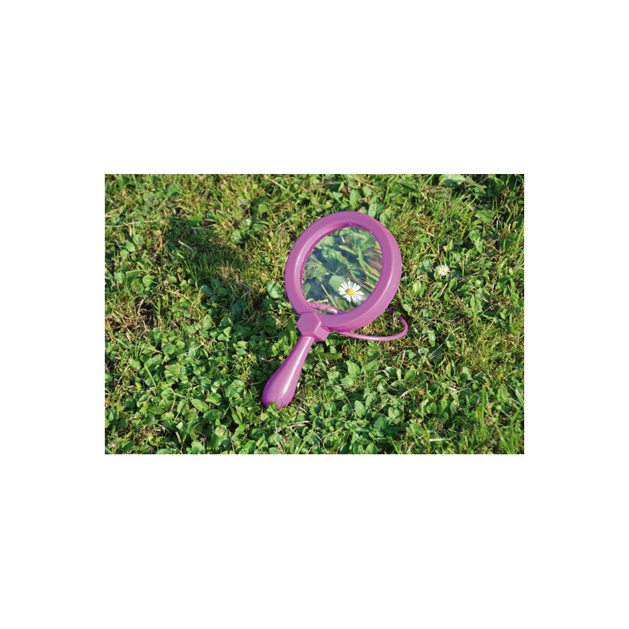 Loupe manuelle avec support grande 20,5 cm Ø 11,5 cm - Matériel Pédagogique - Sciences et découvertes