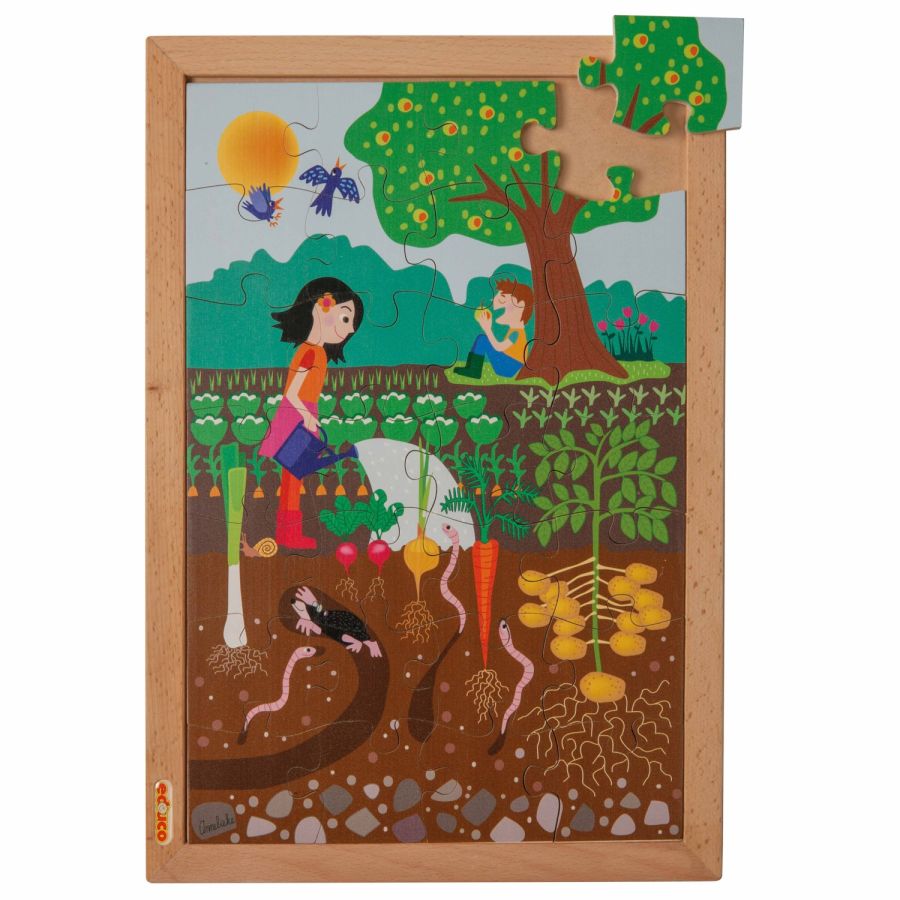 Puzzle au-dessus - au dessous le jardin - Educo E523375 - Matériel éducatif