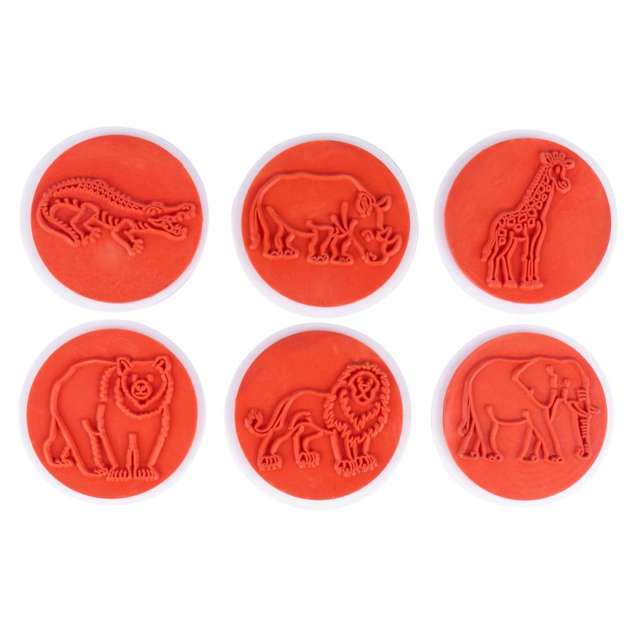 Tampon animaux du zoo – Lot de 6 - Matériel Pédagogique - Fourniture et activités manuelles