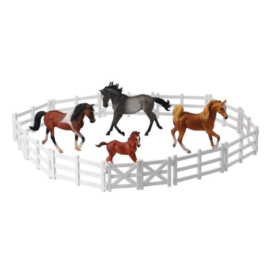 Accessoire pour figurines Clôture avec porte - La Ferme Collecta 89471 | Jouet éducatif réplique réaliste