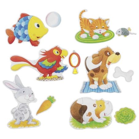 Set de puzzles Animaux de compagnie Goki (57415) – Puzzle éducatif pour enfants