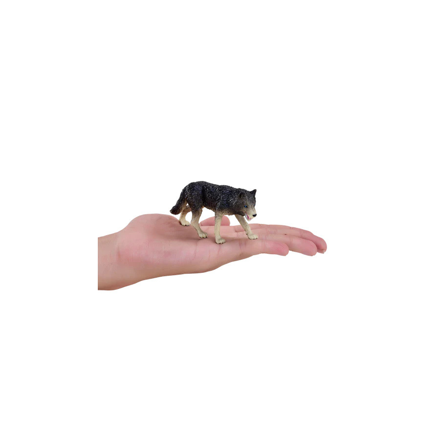 Figurine Loup Gris MOJO - Prédateur Sauvage Détaillé | Collection Canidés