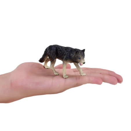 Figurine Loup Gris MOJO - Prédateur Sauvage Détaillé | Collection Canidés