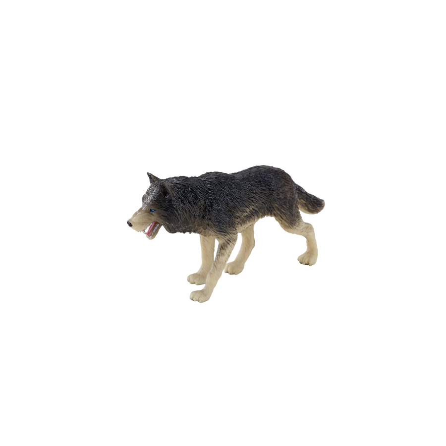 Figurine Loup Gris MOJO - Prédateur Sauvage Détaillé | Collection Canidés