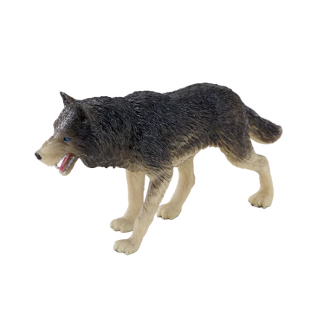 Figurine Loup Gris MOJO - Prédateur Sauvage Détaillé | Collection Canidés