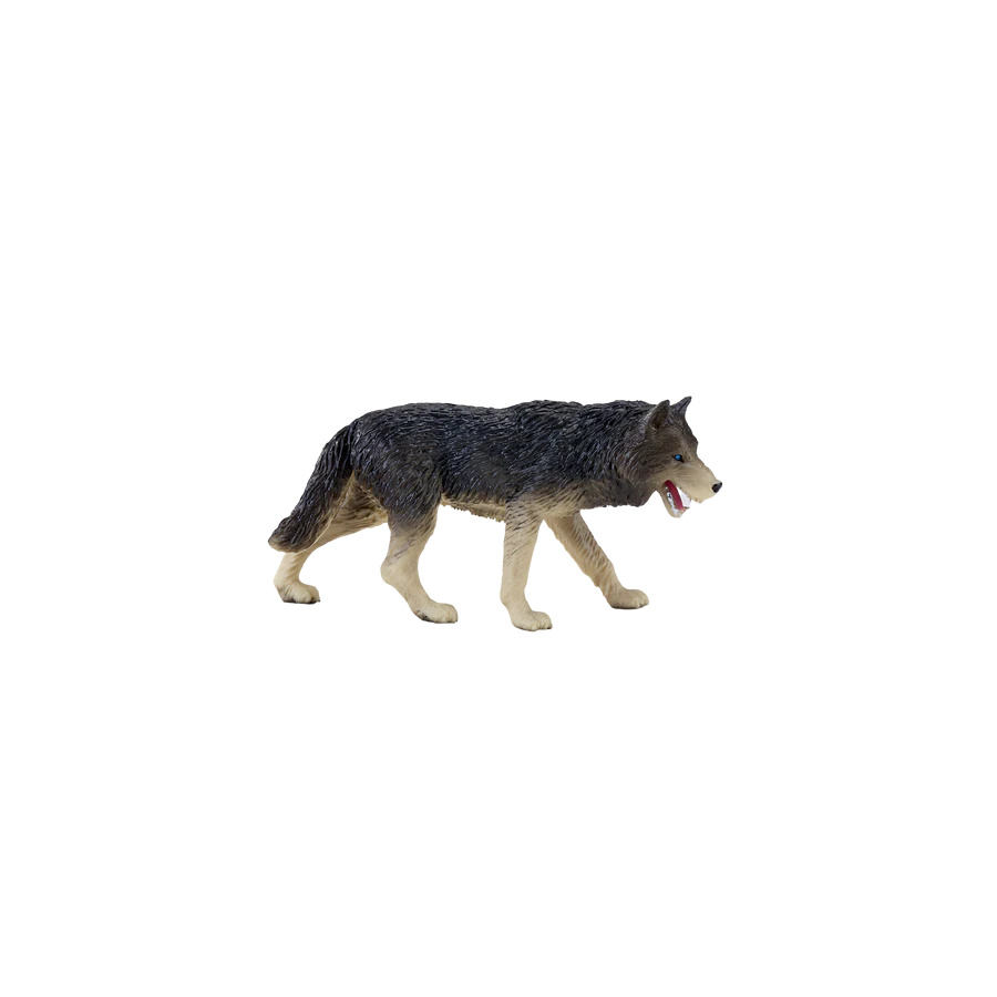 Figurine Loup Gris MOJO - Prédateur Sauvage Détaillé | Collection Canidés