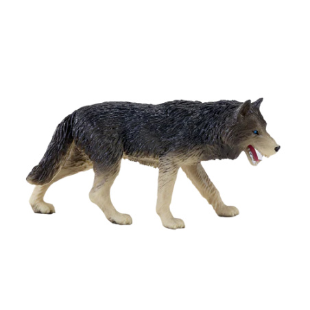 Figurine Loup Gris MOJO - Prédateur Sauvage Détaillé | Collection Canidés