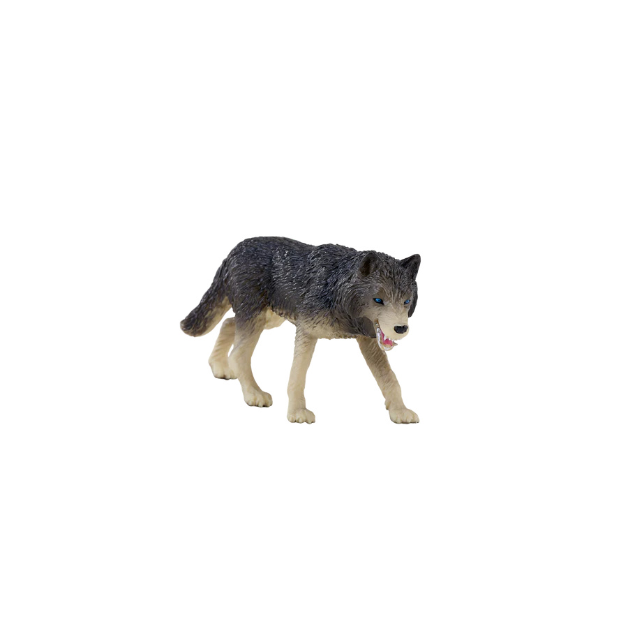 Figurine Loup Gris MOJO - Prédateur Sauvage Détaillé | Collection Canidés