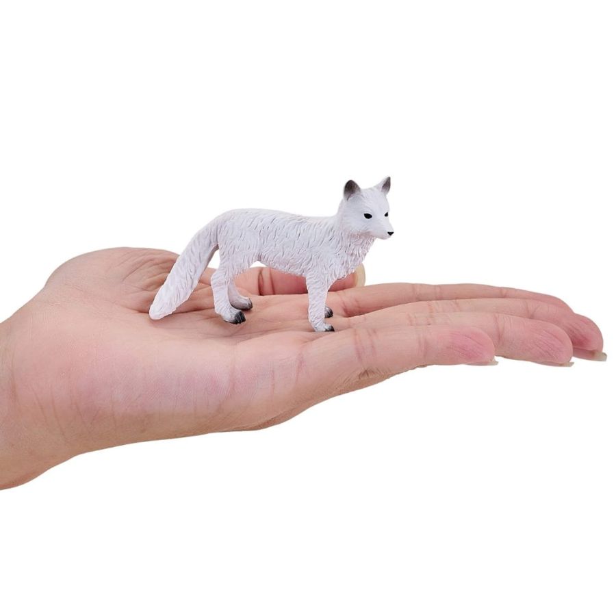 Figurine Renard Arctique MOJO - Canidé Polaire Réaliste | Collection Faune Nordique