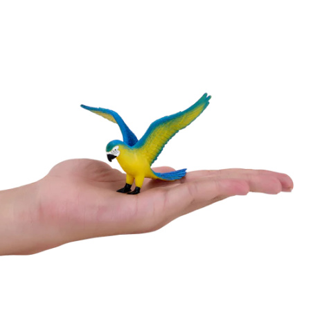 Figurine Ara Bleu MOJO - Perroquet Exotique Détaillé | Collection Oiseaux Tropicaux