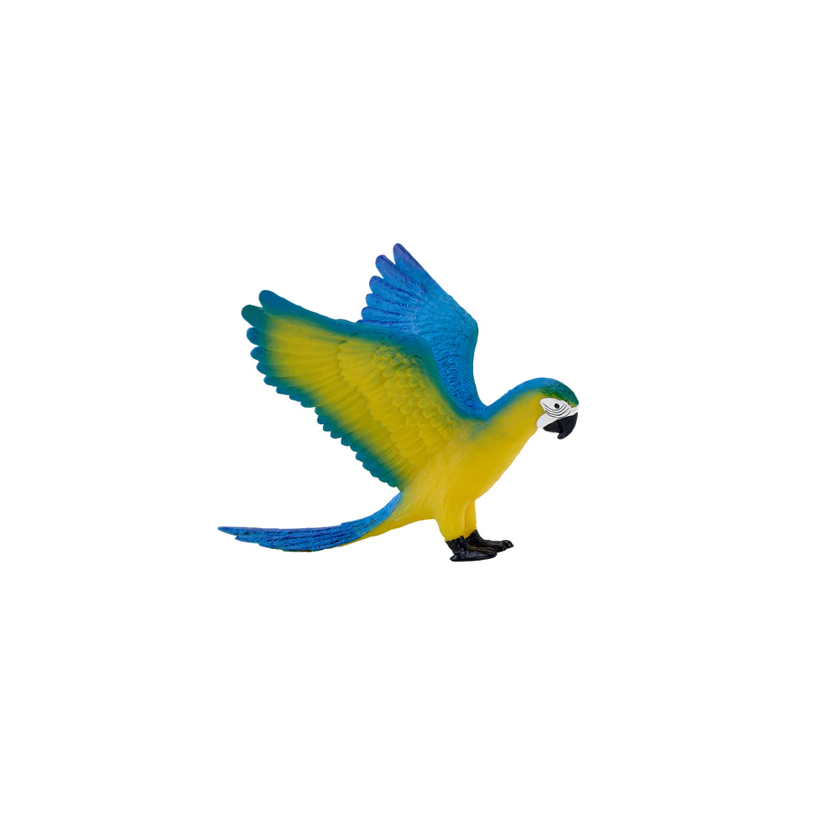 Figurine Ara Bleu MOJO - Perroquet Exotique Détaillé | Collection Oiseaux Tropicaux