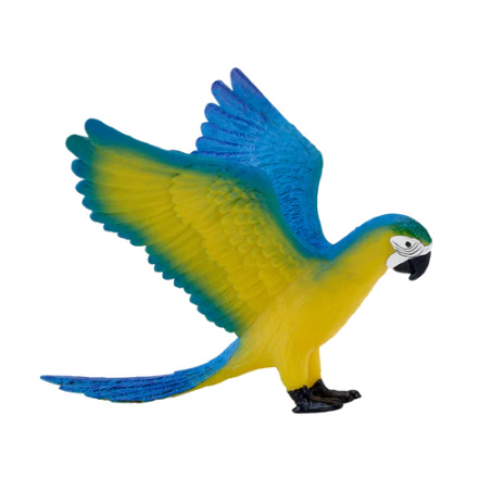 Figurine Ara Bleu MOJO - Perroquet Exotique Détaillé | Collection Oiseaux Tropicaux