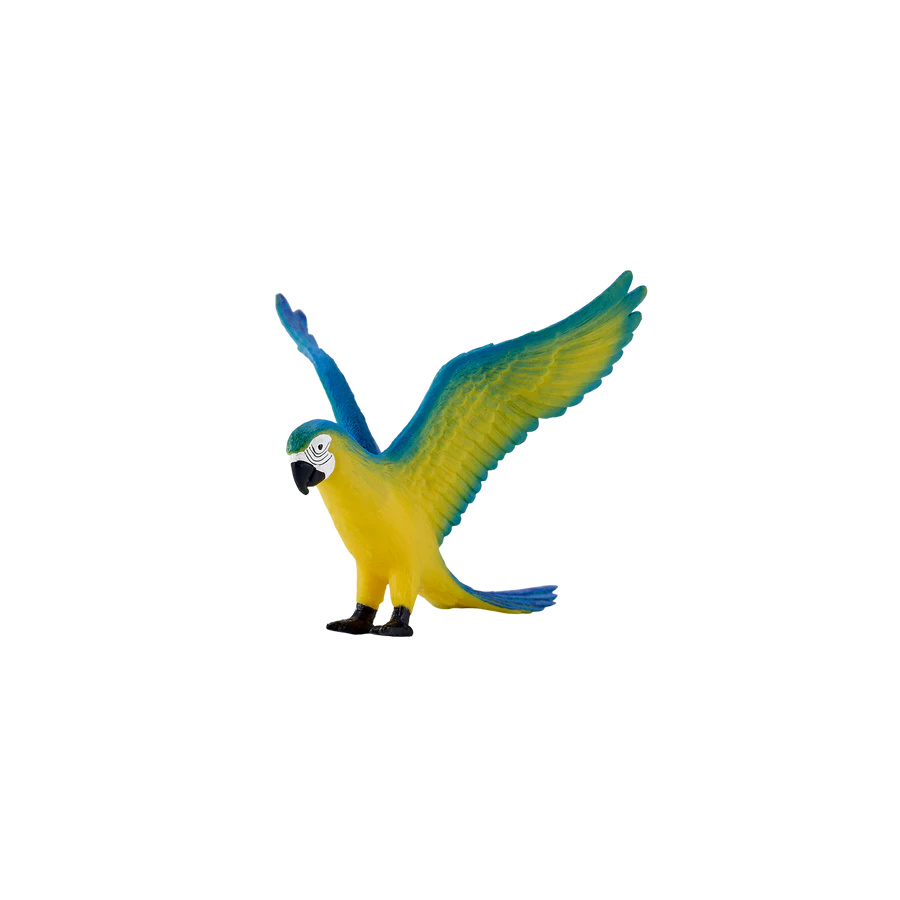 Figurine Ara Bleu MOJO - Perroquet Exotique Détaillé | Collection Oiseaux Tropicaux