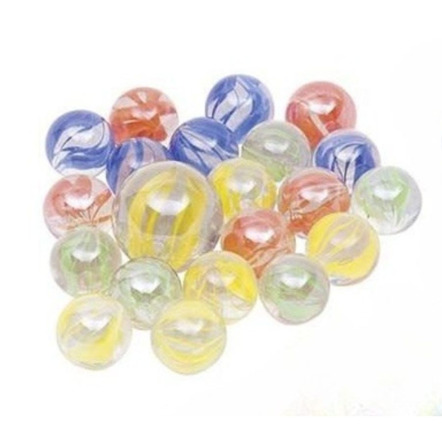 Billes Œil de Chat Goki - 1 Calot et 20 Billes Translucides en Verre 16mm pour Jeux
