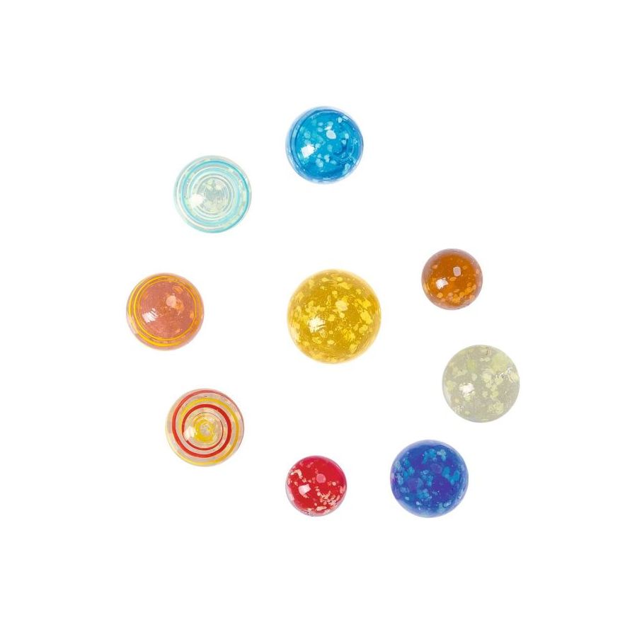 Billes Planètes Phosphorescentes - 8 Billes en Verre Système Solaire qui Brillent dans le Noir