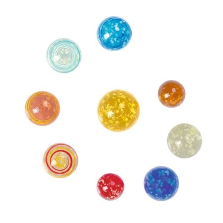 Billes Planètes Phosphorescentes - 8 Billes en Verre Système Solaire qui Brillent dans le Noir