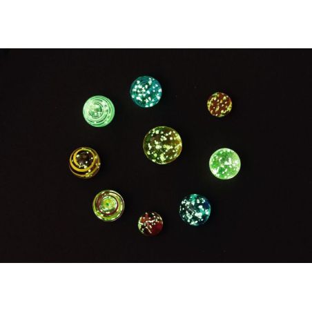 Billes Planètes Phosphorescentes - 8 Billes en Verre Système Solaire qui Brillent dans le Noir