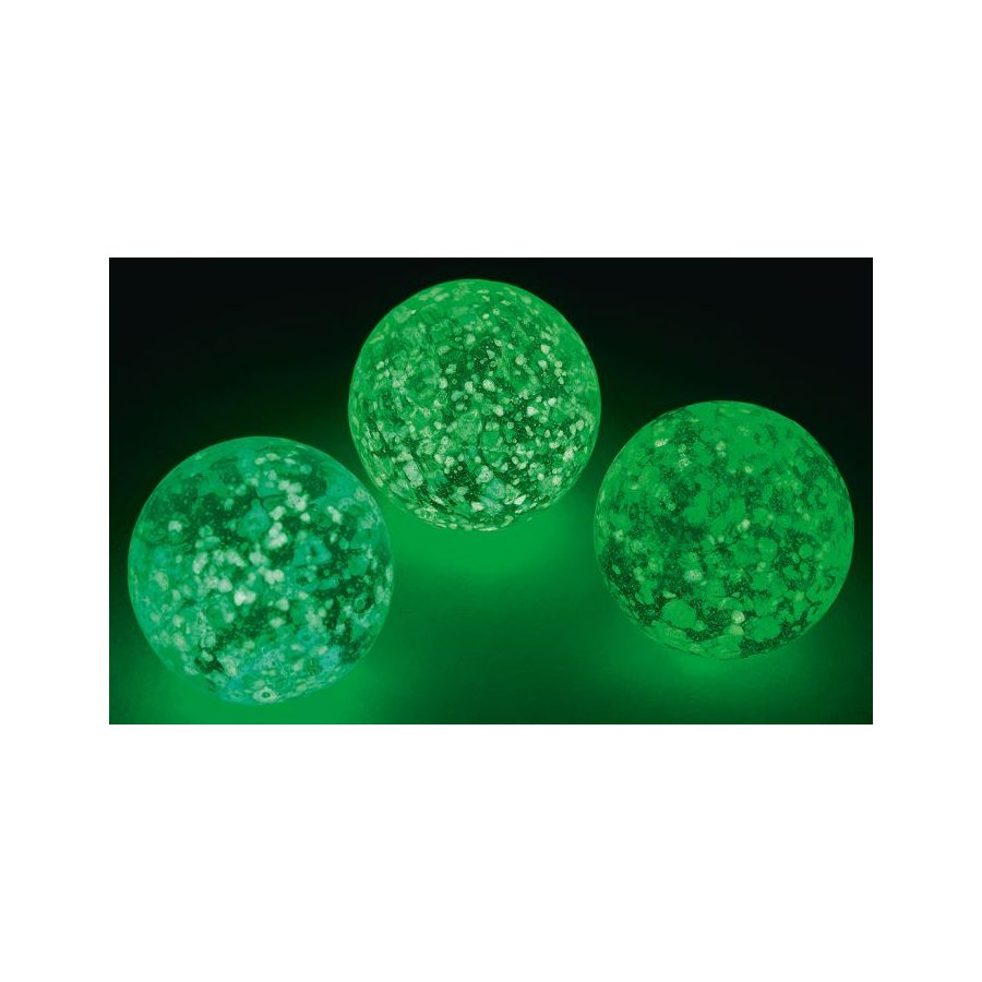 Billes Clair de Lune Phosphorescentes - Set de 3 Billes en Verre Brillant dans le Noir