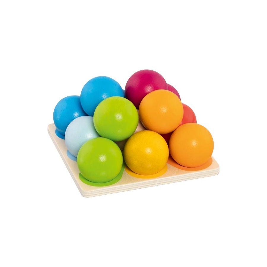 Pyramide Montessori Bois | Jeu Tri et Empilage 14 Boules | Motricité Fine 12m+