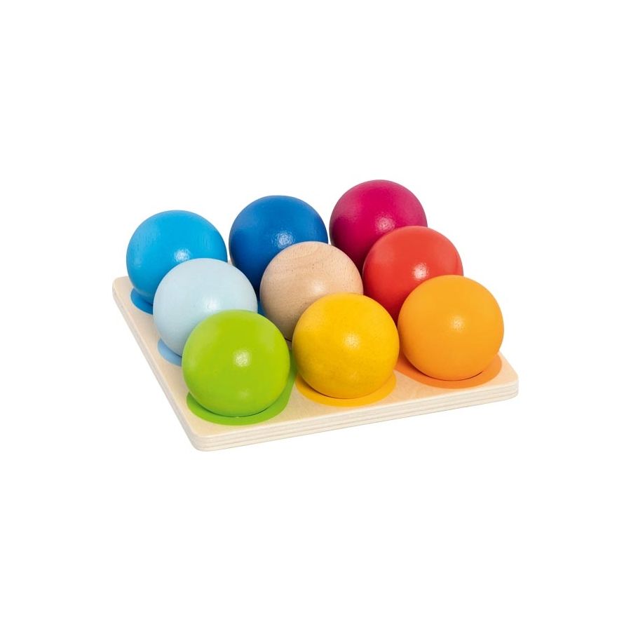 Pyramide Montessori Bois | Jeu Tri et Empilage 14 Boules | Motricité Fine 12m+
