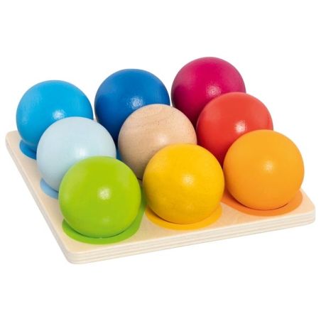 Pyramide Montessori Bois | Jeu Tri et Empilage 14 Boules | Motricité Fine 12m+