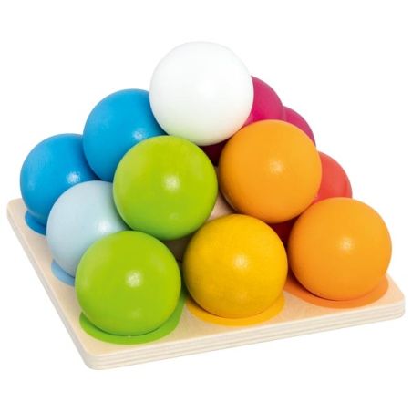 Pyramide Montessori Bois | Jeu Tri et Empilage 14 Boules | Motricité Fine 12m+