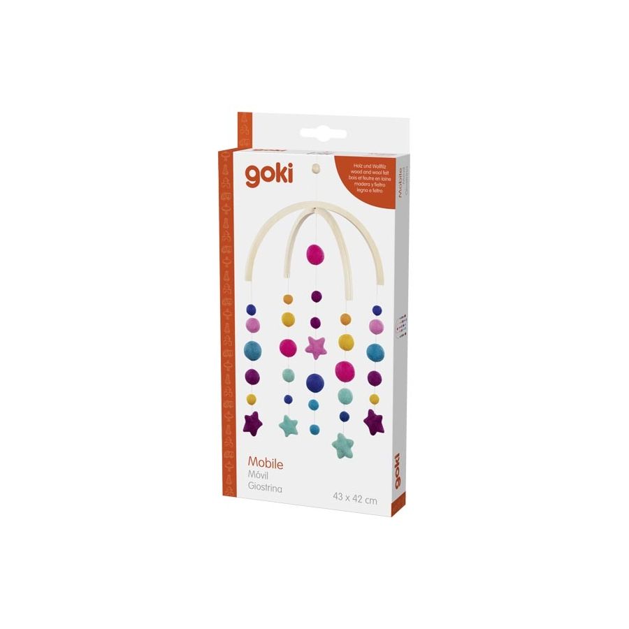 Mobile Bébé Étoiles en Feutre | Décoration Chambre Enfant | Éveil Coloré goki