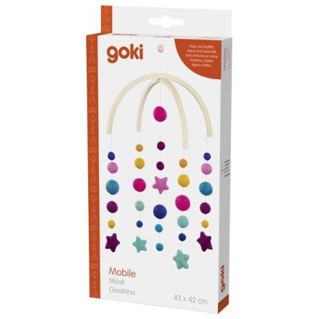 Mobile Bébé Étoiles en Feutre | Décoration Chambre Enfant | Éveil Coloré goki