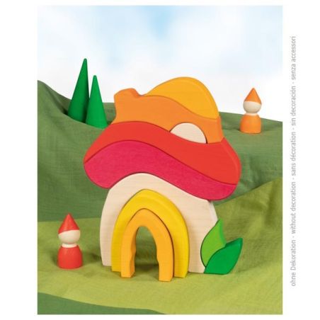 Maison Champignon Goki Evolution | Jeu Libre en Bois | Construction 3+