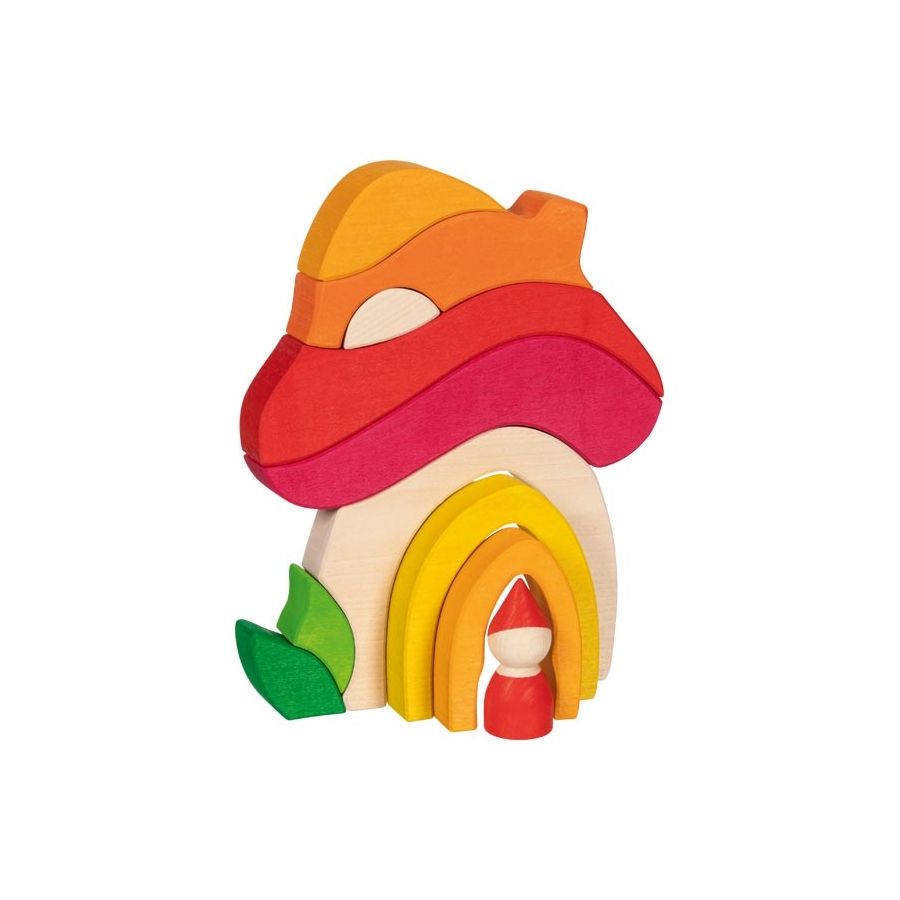 Maison Champignon Goki Evolution | Jeu Libre en Bois | Construction 3+