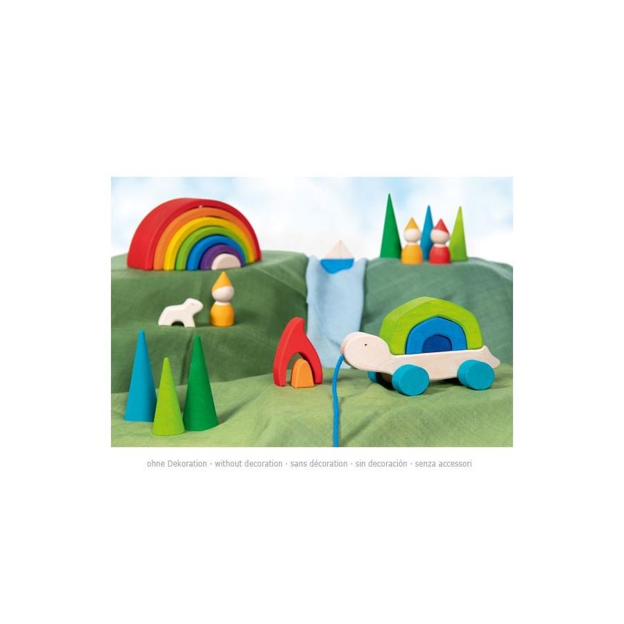 Tortue à Tirer en Bois Goki | Jouet Multifonction 2-en-1 | Dès 12 mois