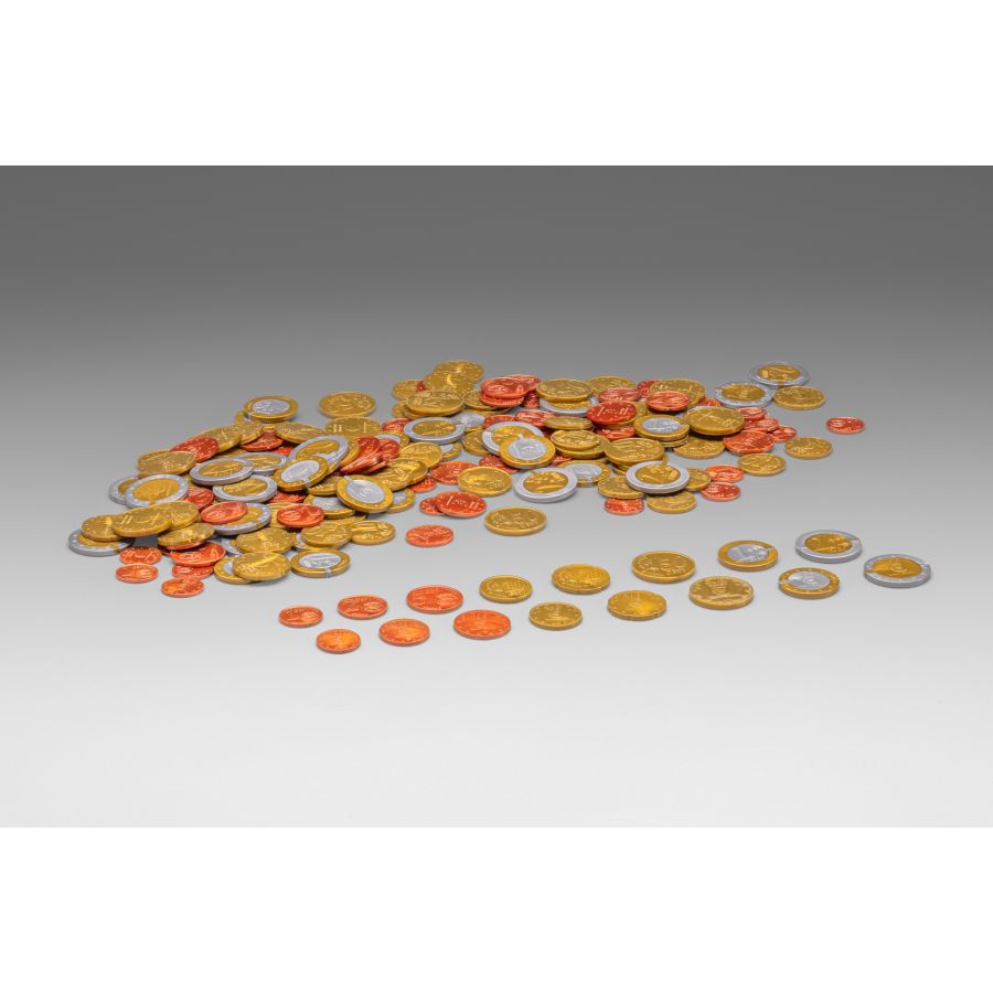 Ensemble 50 Pièces Euro Factices | Matériel Pédagogique Réaliste | 5-12 ans