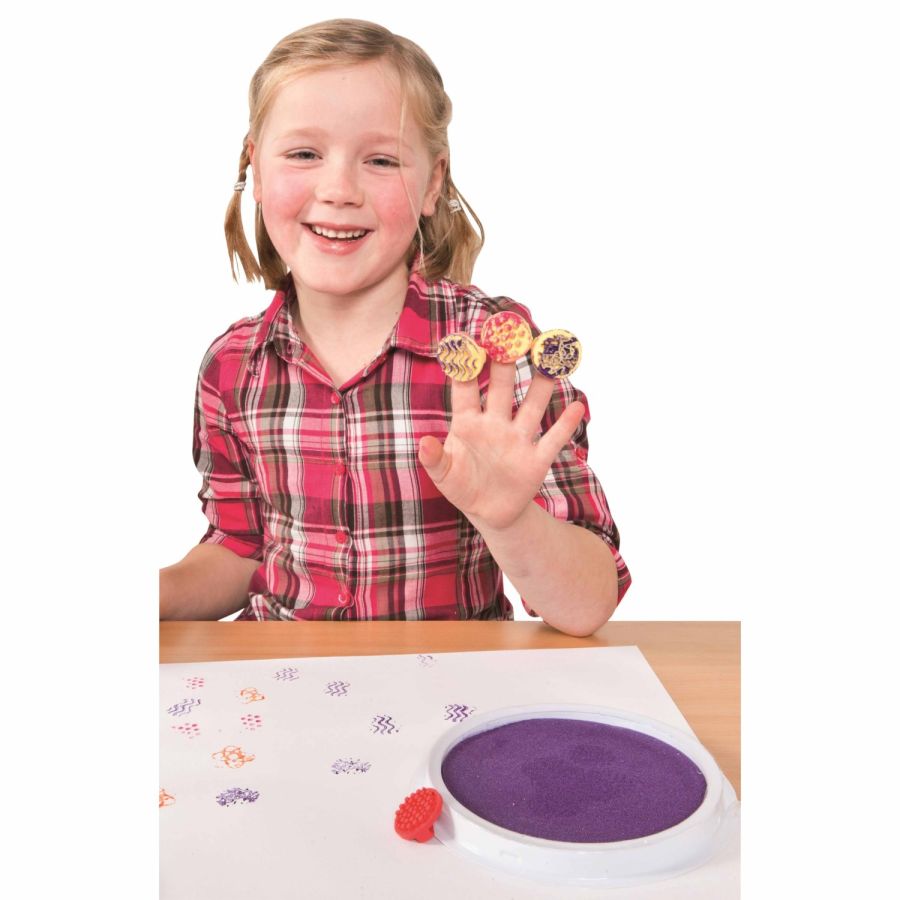 Tampons aux doigts 8 structures  - Fournitures scolaires et bureau