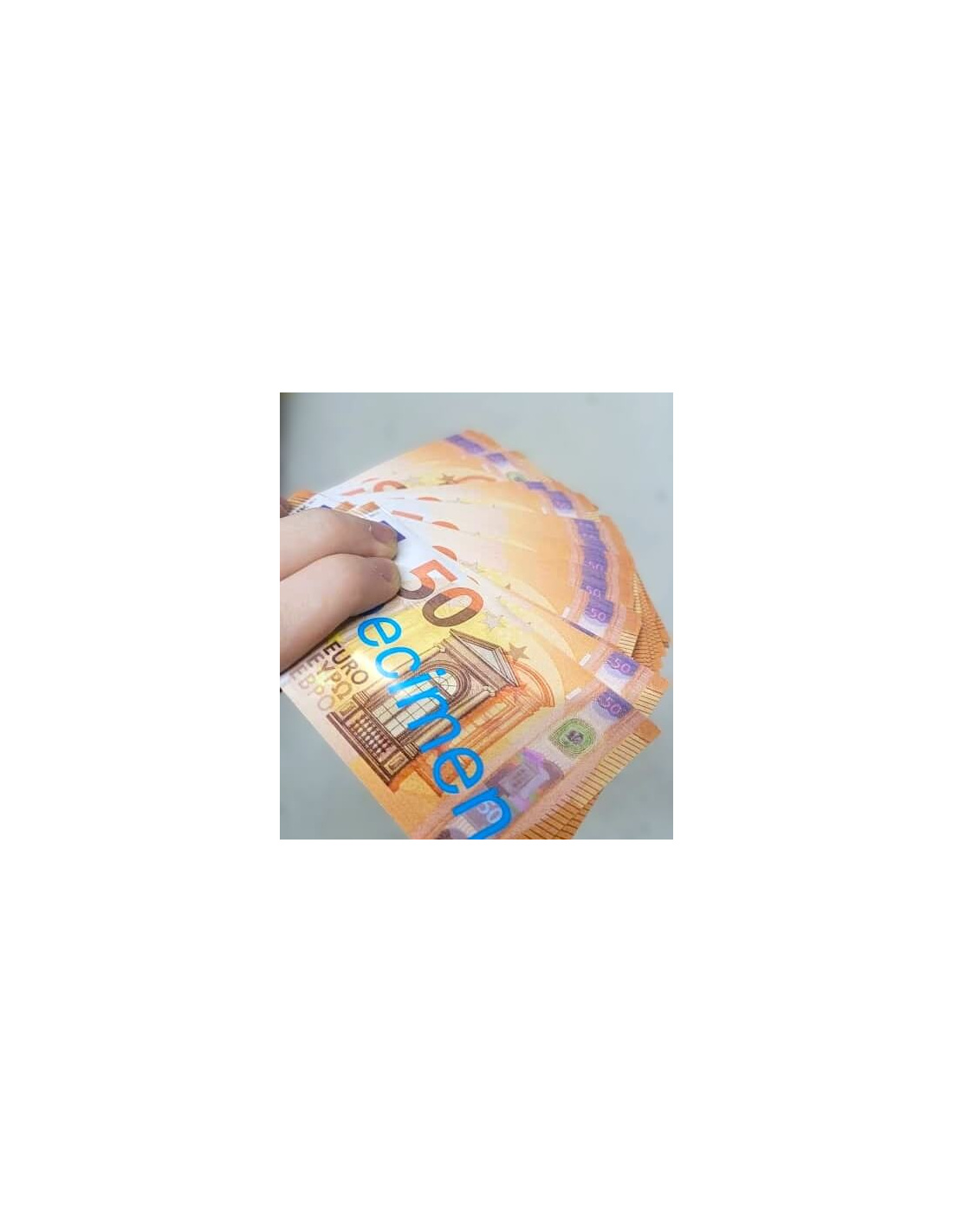 KIKVTER 120 Faux Billets Euros – 6 Coupures De 10 à 500 € – Pour Jeux, Films Et Éducation