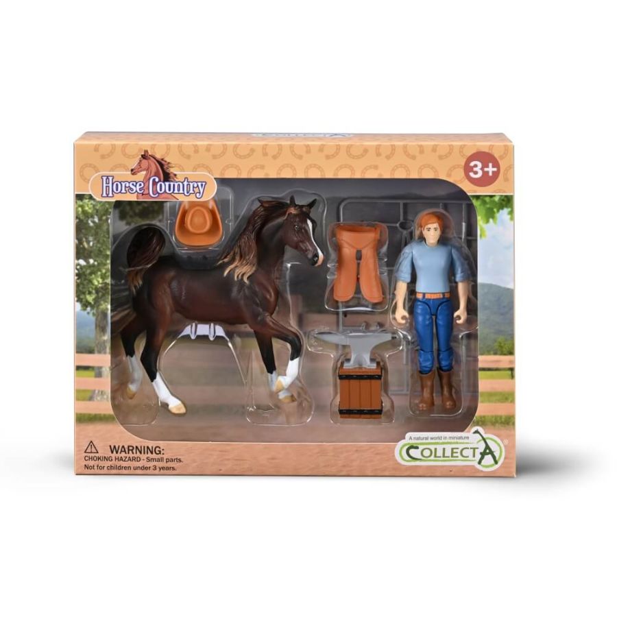 Coffret Maréchal-Ferrant CollectA 84277 | Jeu Écurie Miniature