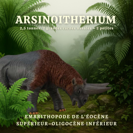 Figurine dinosaure arsinoitherium Collecta 88695 | Jouet réplique réaliste - Collection Préhistorique Jurassic World