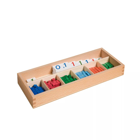 Exercice des fractions décimales (quantités et symboles) Montessori - Nienhuis  Montessori 013901 - Matériel pédagogique