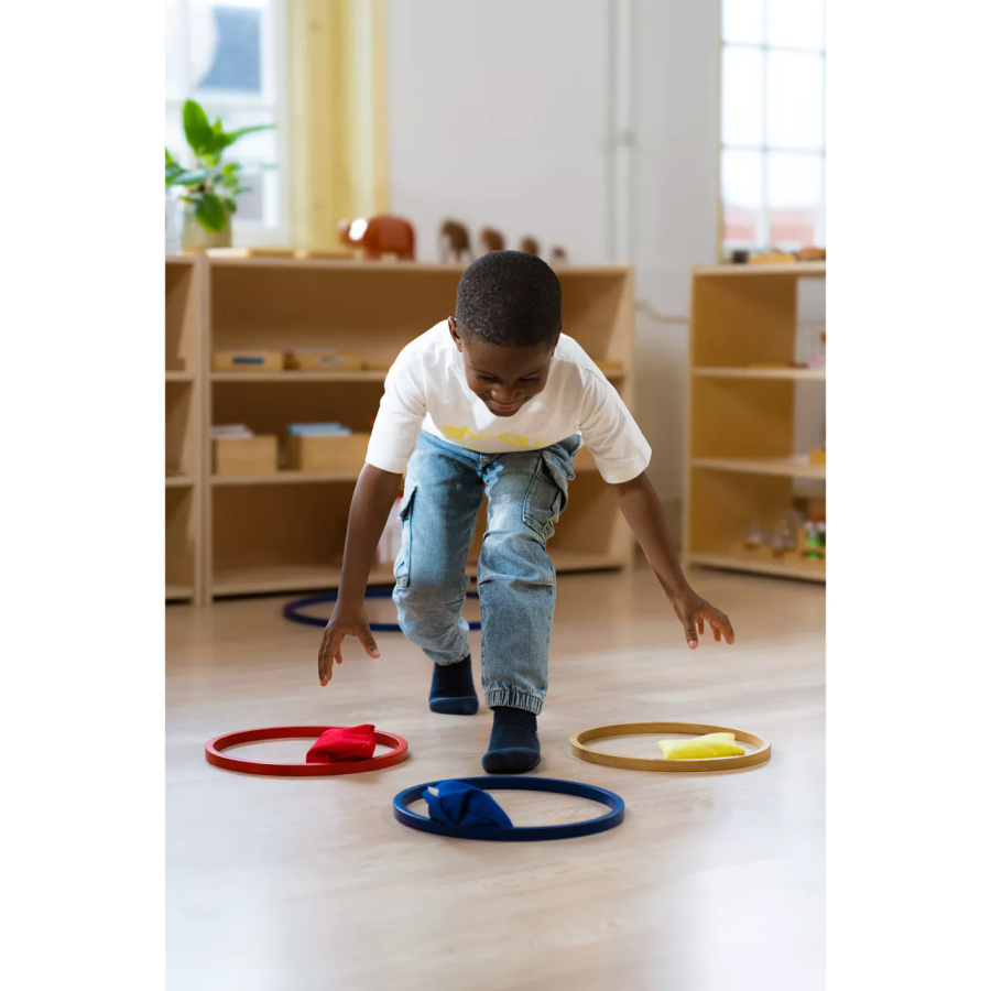 Cerceau de sport en bois naturel - 45 cm