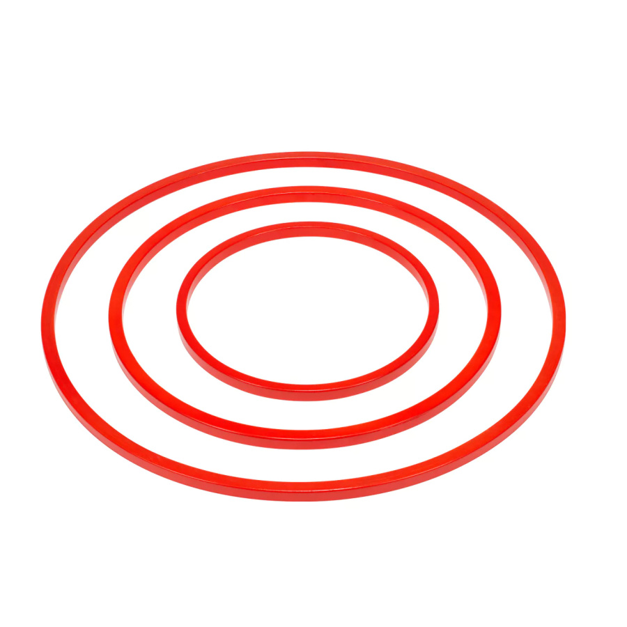 Cerceau de sport en bois rouge - 30 cm