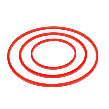 Cerceau de sport en bois rouge - 30 cm