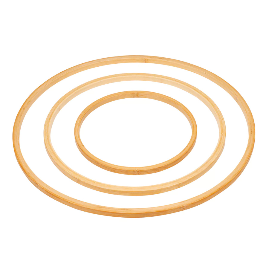 Cerceau de sport en bois naturel - 60 cm