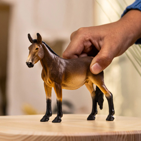Figurine Mulet Schleich - Équidé hybride collection animaux ferme