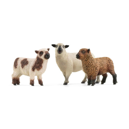 Set Trio Moutons Schleich - Hampshire Southdown collection ferme races