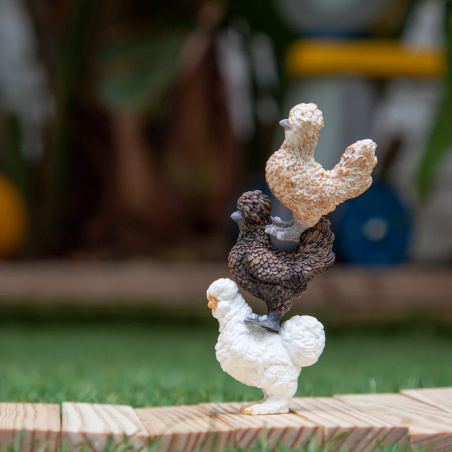 Set Trio Poules Schleich 42574 - Collection ferme volailles basse-cour