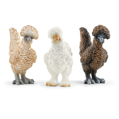 Set Trio Poules Schleich 42574 - Collection ferme volailles basse-cour