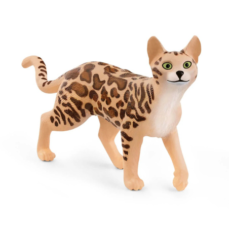 Figurine Chat Bengal Schleich 13918 - Félin domestique tacheté collection