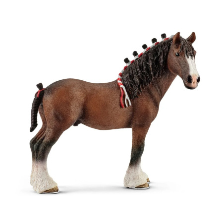 Hongre Clydesdale Schleich 13808 - Cheval trait écossais travail équitation