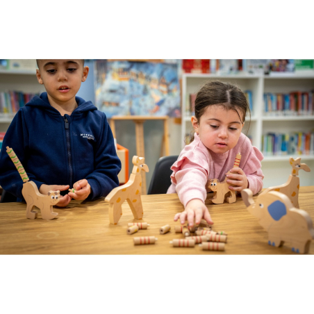 Jeu Mesure Animaux Bois - Apprendre Long Court Enfant 3 ans