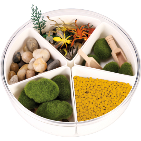 Bac d’exploration sensoriel avec couvercle – Tri & transport facile